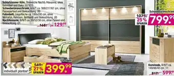 Möbel Boss Schlafzimmer Köln, Schwebetürenschrank, Futonbett  oder Nachtkonsole Angebot