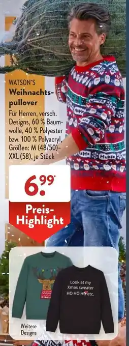 Aldi Süd Watson's Weihnachtspullover Angebot