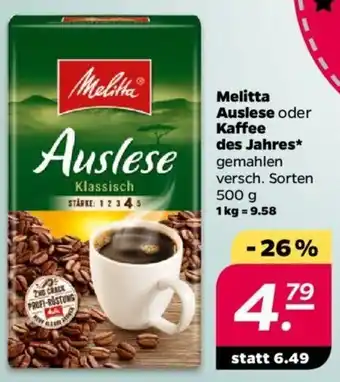 NETTO Melitta Auslese oder Kaffee des Jahres 500 g Angebot