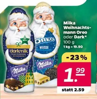 NETTO Milka Weihnachtsmann Oreo oder Dark 100 g Angebot