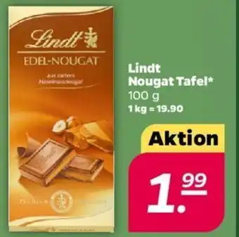 NETTO Lindt Nougat Tafel 100 g Angebot