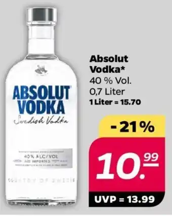 NETTO Absolut Vodka 0,7 Liter Angebot