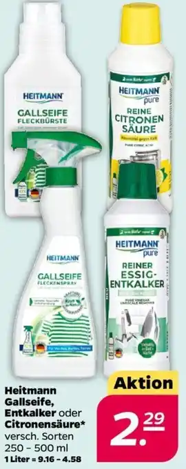 NETTO Heitmann Gallseife, Entkalker oder Citronensäure 250-500 ml Angebot