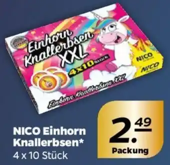 NETTO Nico Einhorn Knallerbsen 4x10 Stück Angebot