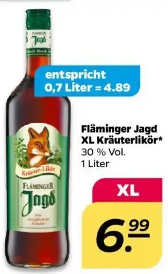 NETTO Fläminger Jagd XL Kräuterlikör 1 Liter Angebot