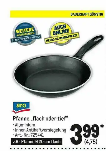 METRO Aro Pfanne „flach Oder Tief” Angebot