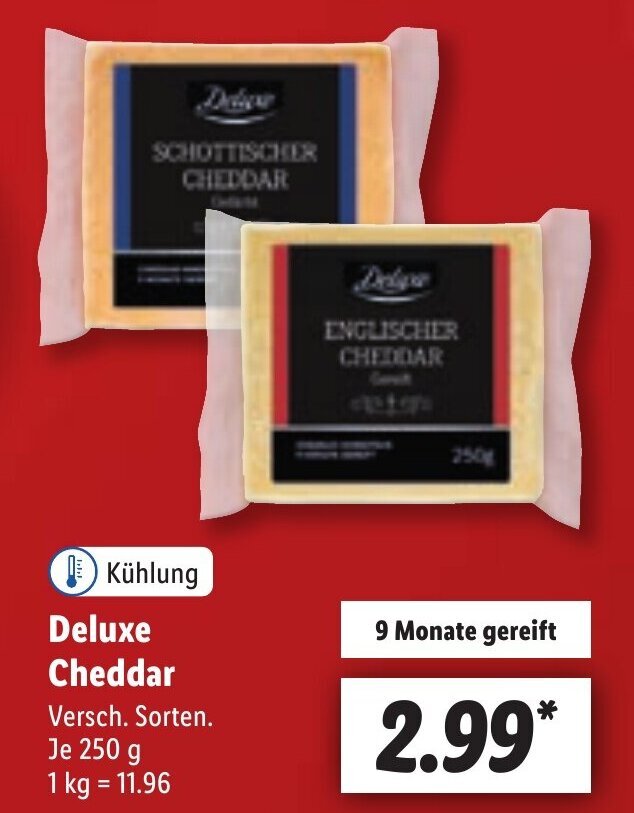 Deluxe Cheddar 250 g Angebot bei Lidl