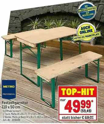 METRO Festzeltgarnitur 110 X50 Cm Angebot