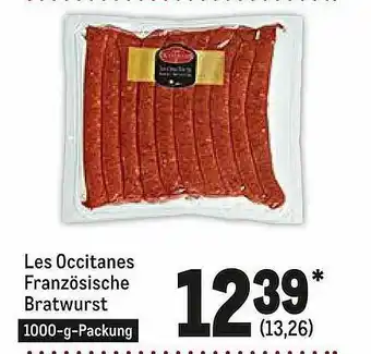 METRO Les Occitanes Französische Bratwurst Angebot