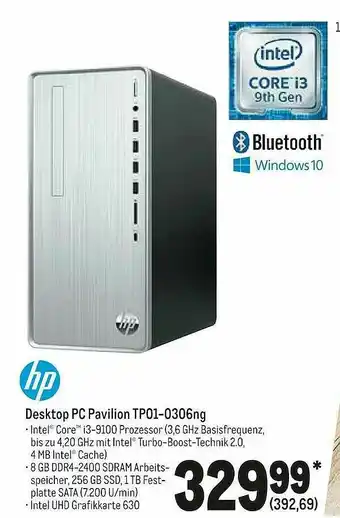 METRO Hp Desktop Pc Pavillon To01-0306ng Angebot