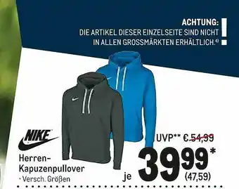 METRO Nike Herren-kapuzenpullover Angebot