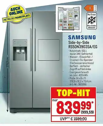 METRO Samsung Side-by-side Rs50n3903sa.eg Angebot