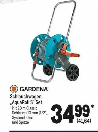 METRO Gardena Schlauchwagen „aquaroll S” Set Angebot