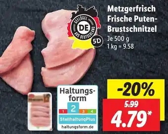 Lidl Metzgerfrisch Frische Puten Brustschnitzel 500 g Angebot