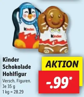 Lidl Kinder Schokolade Hohlfigur 35 g Angebot