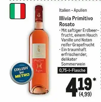 METRO Illivia Primitivo Rosato Angebot