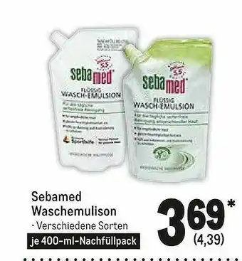 METRO Sebamed Waschemulsion Angebot