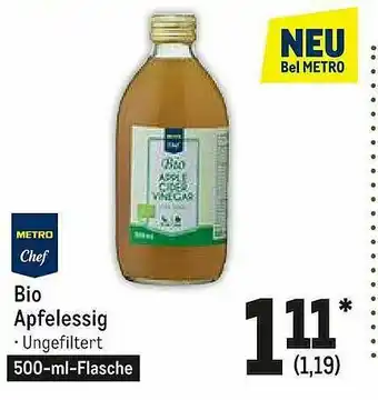 METRO Metro Chef Bio Apfelessig Angebot