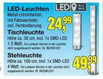 Möbelfundgrube Led-leuchten, Tischleuchte Oder Stehleuchte Angebot