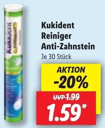 Lidl Kukident Reiniger Aktiv Zahnstein 30 Stück Angebot