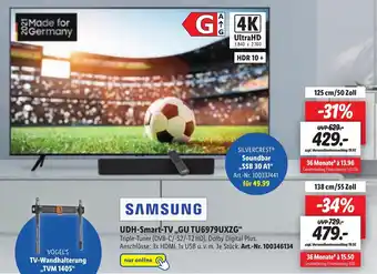 Lidl Samsung UHD Smart TV ,,GU TU6979UXZG" Angebot