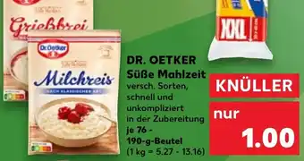 Kaufland Dr. Oetker Süße Mahlzeit 76-190 g Beutel Angebot