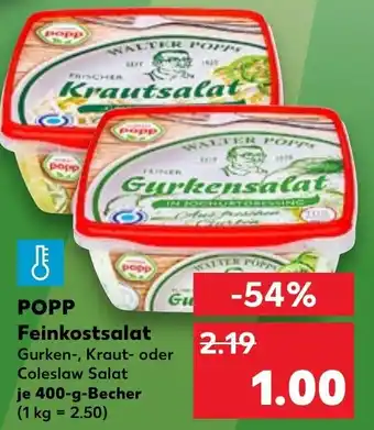 Kaufland Popp Feinkostsalat 400 g Becher Angebot