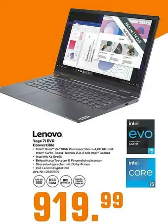 Saturn Lenovo Yoga 7i Evo Convertible Angebot