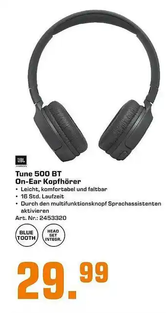 Saturn Jbl Tune 500 Bt On-ear Kopfhörer Angebot