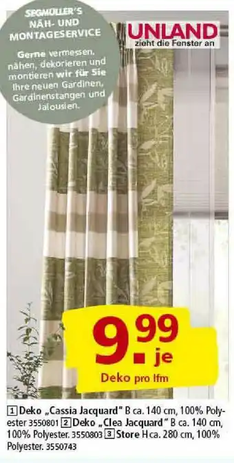 Segmüller Deco „cassia Jacquard”, „clea Jacquard” Oder Store Angebot