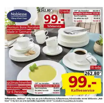 Segmüller Noblesse Kaffeeservice „noblesse” Angebot