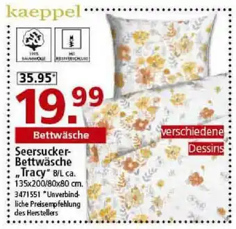 Segmüller Kaeppel Seersucker-bettwäsche „tracy” Angebot