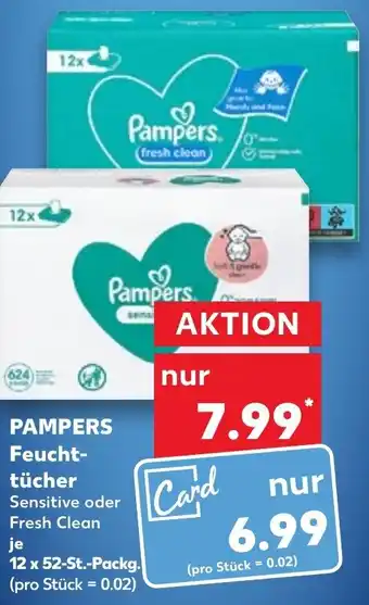 Kaufland Pampers Feuchttücher 12x52 St. Packg. Angebot