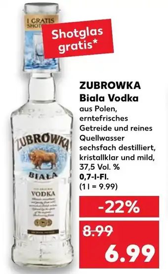 Kaufland Zubrowka Biala Vodka 0,7 L-Fl. Angebot