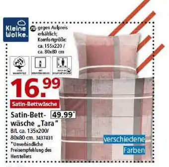 Segmüller Kleine Wolke Satin-bettwäsche „tara” Angebot