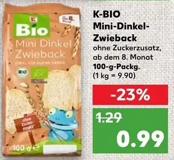 Kaufland K-Bio Mini Dinkel Zwieback 100 g Packg. Angebot