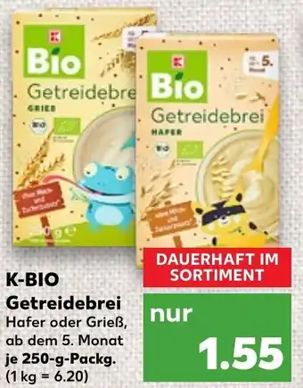 Kaufland K-Bio Getreidebrei 250 g Packg. Angebot