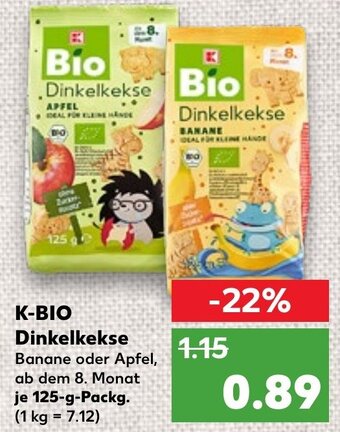 Kaufland K-Bio Dinkelkekse 125 g Packg. Angebot