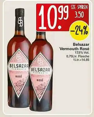 WEZ Belsazar Vermouth Rosé Angebot