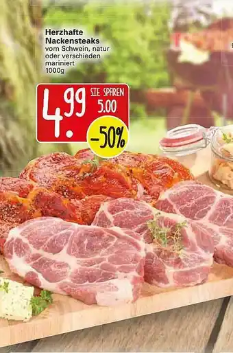 WEZ Herzhafte Nackensteaks Angebot