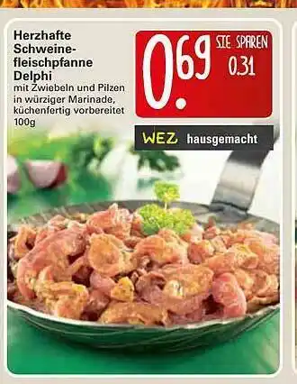 WEZ Herzhafte Schweine Fleischpfanne Delphi Angebot