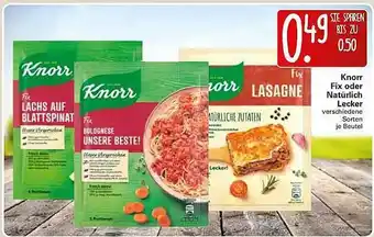 WEZ Knorr Fix Oder Natürliches Lecker Angebot