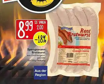 WEZ Spengemann Bratwurst Angebot