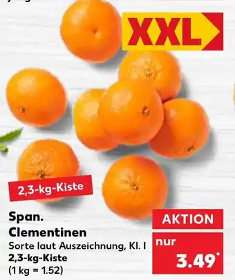 Kaufland Span. Clementinen 2,3 kg Kiste Angebot