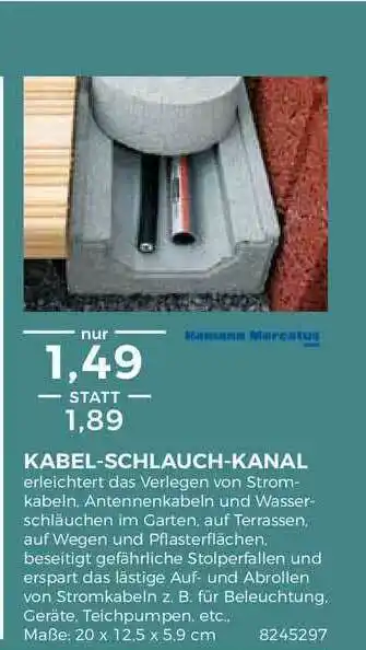 BBM Baumarkt Kabel Schlauch-kanal Angebot