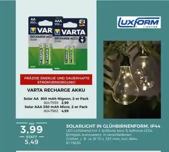 BBM Baumarkt Solarlicht In Glühbirnenform, IP44 Angebot