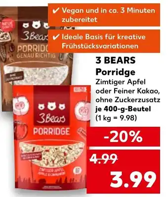 Kaufland 3 Bears Porridge 400 g Beutel Angebot