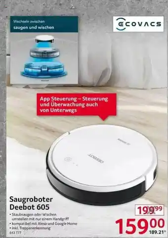 Selgros Ecovacs Saugroboter Deebot 605 Angebot