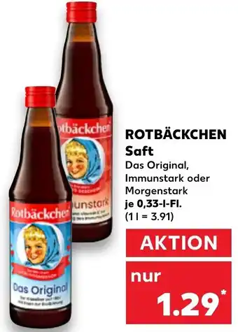 Kaufland Rotbäckchen Saft 0,33 L-Fl. Angebot