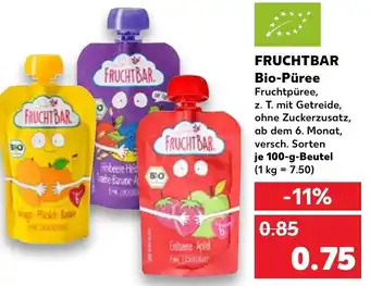 Kaufland Fruchtbar Bio Püree 100 g Beutel Angebot